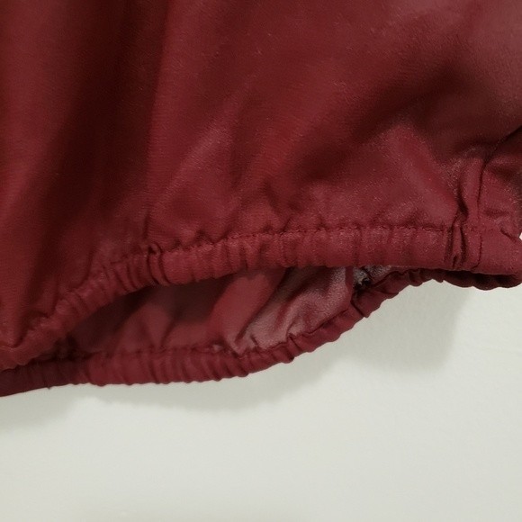 Sheer, blouse, quarter sleeve, garnet - Picture 3 of 10